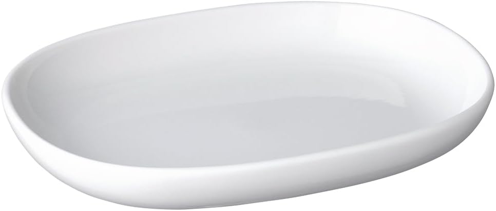 KINTO Nest Plate White 195x145mm Durable Porcelain Tableware 20581