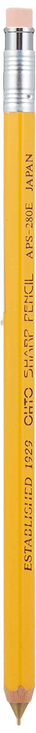 Ohto APS-280 Mechanical Pencil with Wooden Shaft and Eraser Yellow-Kiichin - The #1 Place for Japanese Goods in Your Hand!