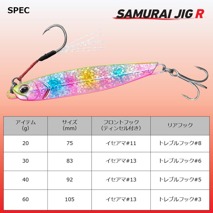 Daiwa Samurai Jig R 30G Shore Jigging Sagoshigurin Zebra-Kiichin - The #1 Place for Japanese Goods in Your Hand!
