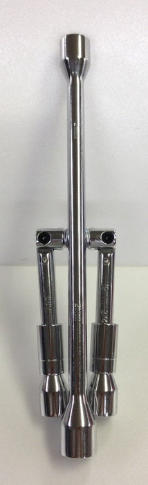 Emerson 14 Folding Cross Wrench Tire Change Tool with Thin 21mm Socket