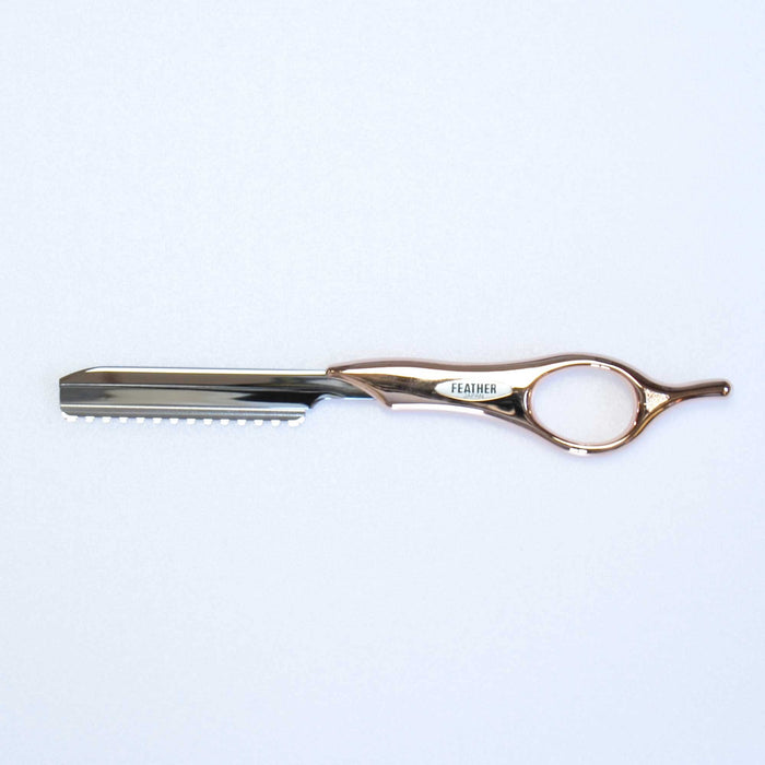 Feather Safety Razor - Pink Gold Srs-Pkg Styling Leather S Premium Razor-Kiichin - The #1 Place for Japanese Goods in Your Hand!