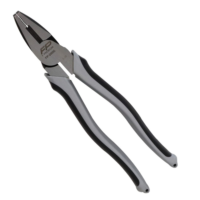 Fujiya Heavy Duty Silver Pliers 200mm FP-200G Eccentric Design