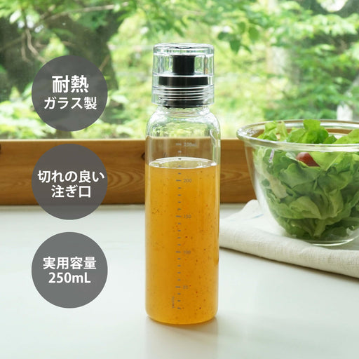 Hario 250ml Dressing Bottle Slim Black - Heat Safe for Boiling Water-Kiichin - The #1 Place for Japanese Goods in Your Hand!