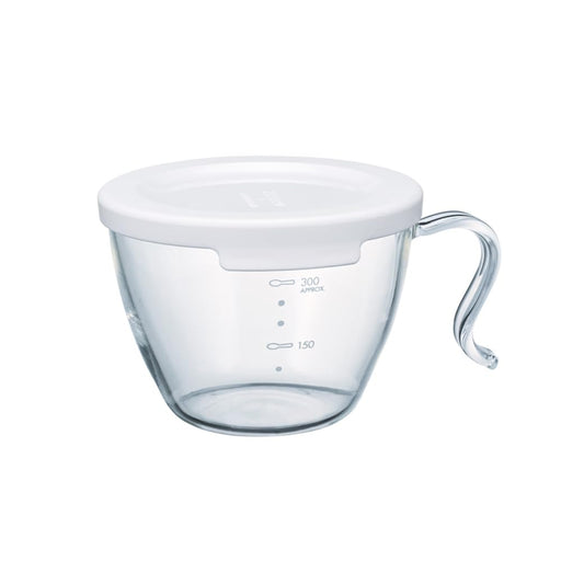 Hario Microwave Soup Cup 300ml White Stackable Glass Made in Japan-Kiichin - The #1 Place for Japanese Goods in Your Hand!