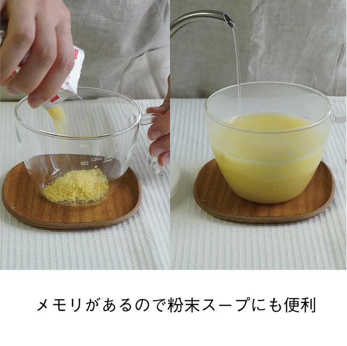Hario Microwave Soup Cup 300ml White Stackable Glass Made in Japan-Kiichin - The #1 Place for Japanese Goods in Your Hand!