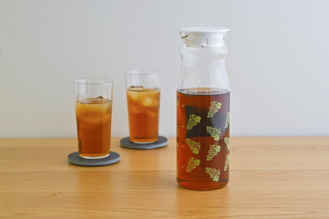 Hario Heat-Resistant Muscat Water Bottle 1200ml Transparent Glass Japan