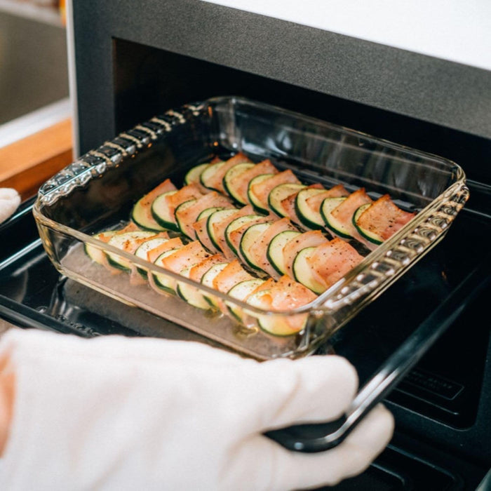 Hario Heat-Resistant Glass Square Dish 1300ml Buono Kitchen Gratin Japan-Kiichin - The #1 Place for Japanese Goods in Your Hand!