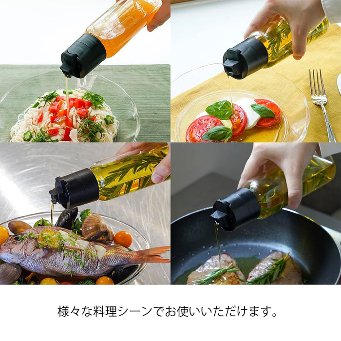 Hario 250ml One-Touch Dressing Bottle Black ODBN-250-B Kitchen Essential-Kiichin - The #1 Place for Japanese Goods in Your Hand!