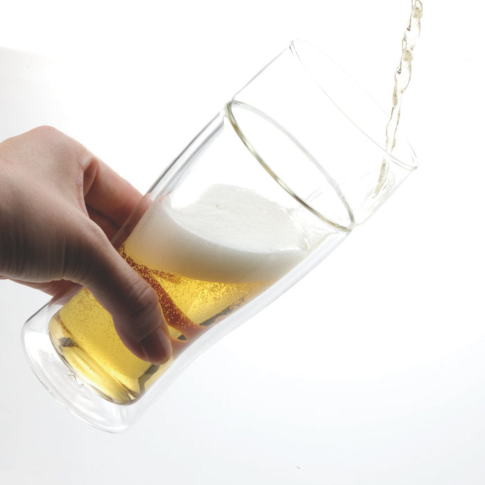 Hario Twin Beer Glass 380ml Heat-Resistant Dishwasher Safe Made in Japan-Kiichin - The #1 Place for Japanese Goods in Your Hand!