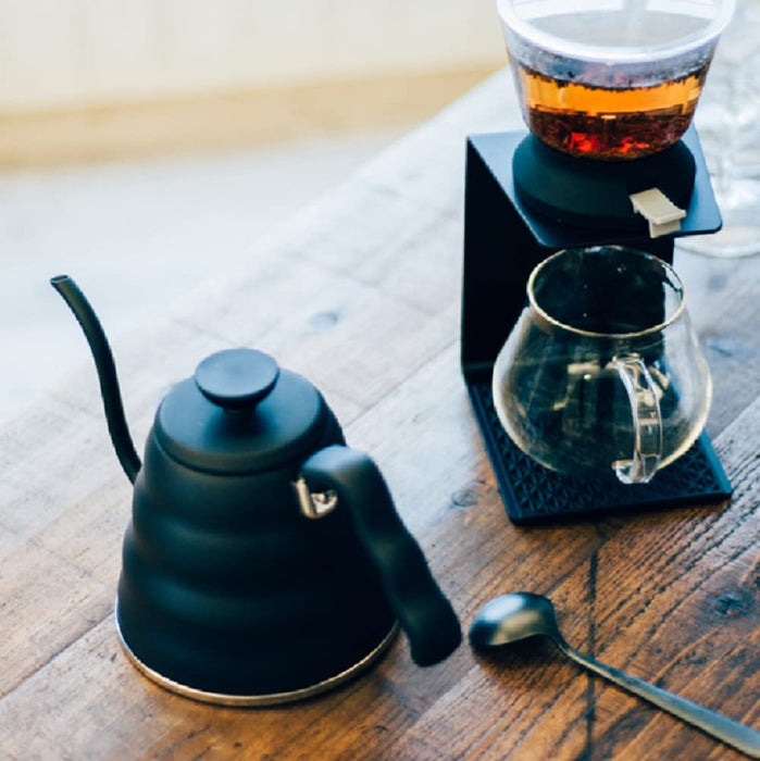 Hario V60 Drip Kettle Buono Matte Black 800Ml Flame/IH Safe Made in Japan-Kiichin - The #1 Place for Japanese Goods in Your Hand!