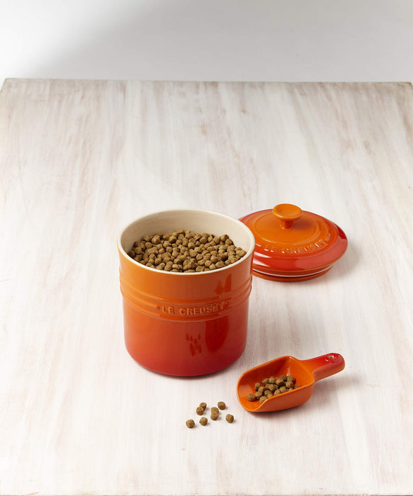 Le Creuset Cherry Red Pet Food Container with Scoop for Dogs and Cats-Kiichin - The #1 Place for Japanese Goods in Your Hand!