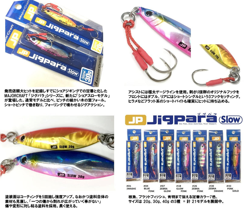 Major Craft Jigpara 40G Shore Slow Zebra Sardine Jig-Kiichin - The #1 Place for Japanese Goods in Your Hand!