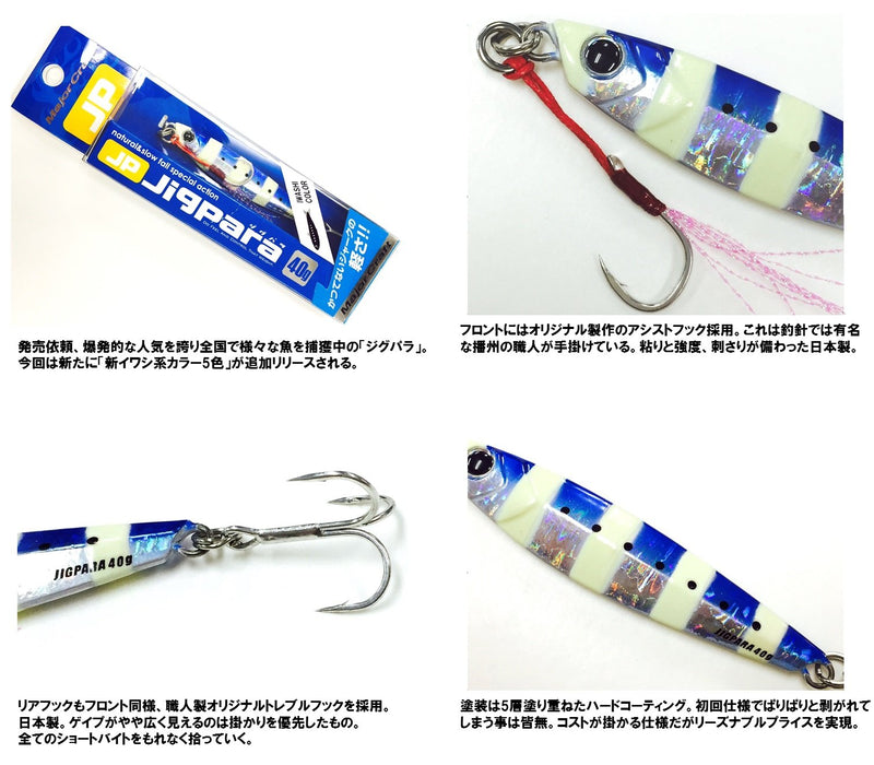 Major Craft Jigpara Short 30G Metal Jig #30 Zebra Sardine-Kiichin - The #1 Place for Japanese Goods in Your Hand!