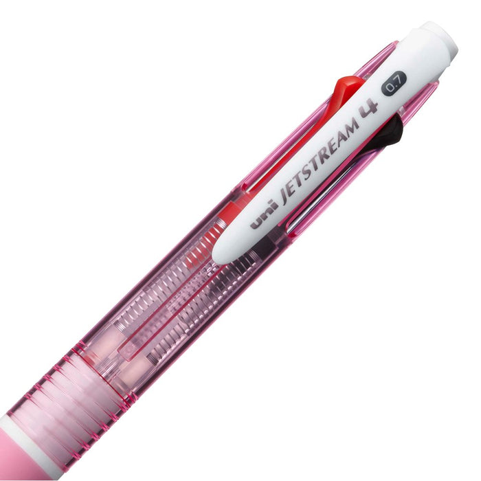 Mitsubishi Pencil 4-Color Jet Stream 0.7 Ballpoint Pen in Pink - Easy to Write-Kiichin - The #1 Place for Japanese Goods in Your Hand!