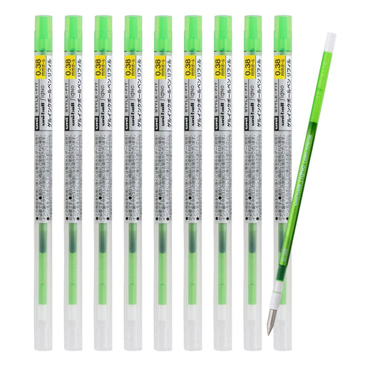 Mitsubishi Pencil - Umr109385 Signo Style Fit 0.38 Ballpoint Pen Refill Lime Green 10 Pieces-Kiichin - The #1 Place for Japanese Goods in Your Hand!