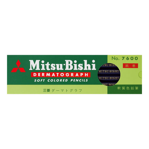 Mitsubishi Pencil No.7600 Indigo Colored Oil Dermatograph Pack of 12-Kiichin - The #1 Place for Japanese Goods in Your Hand!