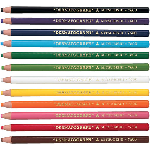 Mitsubishi Pencil No.7600 - Orange Oil-Based Colored Pencils Dermatograph Pack of 12-Kiichin - The #1 Place for Japanese Goods in Your Hand!