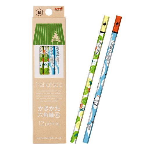 Mitsubishi Pencil Ht01 B Hahatoko Frog and Penguin Drawing Pencil - 1 Dozen K5612B-Kiichin - The #1 Place for Japanese Goods in Your Hand!