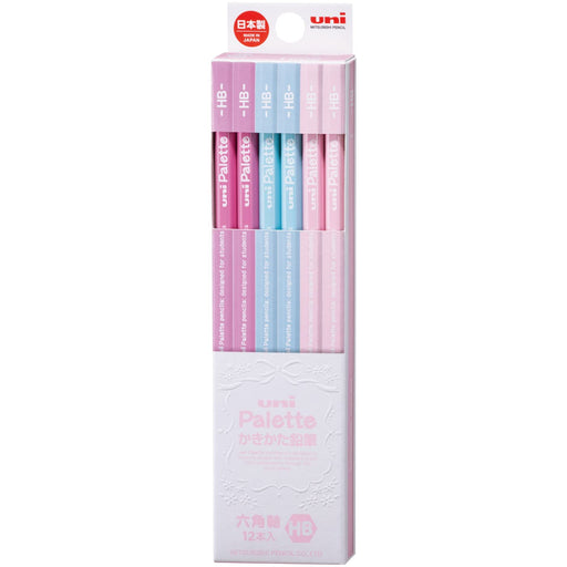 Mitsubishi Pencil Uni Palette HB Drawing Pencils Pastel Pink 1 Dozen Pack-Kiichin - The #1 Place for Japanese Goods in Your Hand!