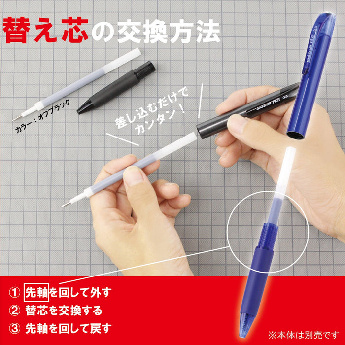 Mitsubishi Pencil Erasable Ballpoint 0.5 Cobalt Blue Refills Uniball 10 Pack-Kiichin - The #1 Place for Japanese Goods in Your Hand!