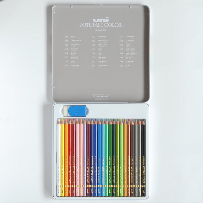 Mitsubishi Pencil Uniarterase 24 Colored Erasable Pencils Set UAC24C-Kiichin - The #1 Place for Japanese Goods in Your Hand!