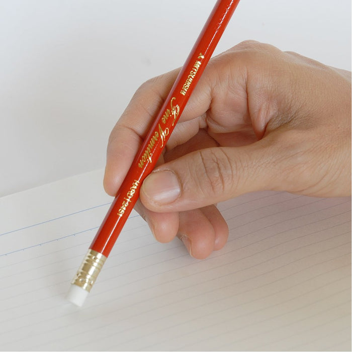 Mitsubishi Pencil 2451 - Pack of 12 Erasable Red Pencils with Rubber-Kiichin - The #1 Place for Japanese Goods in Your Hand!