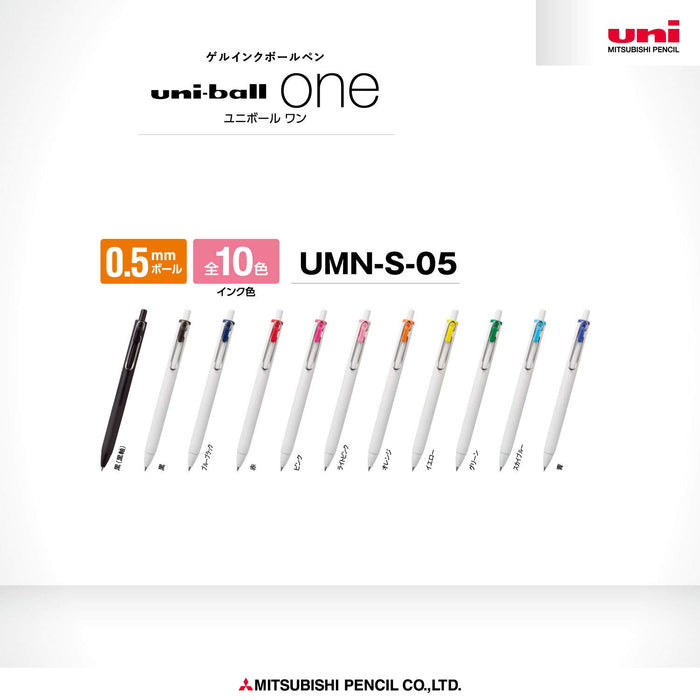 Mitsubishi Pencil 10-Pack Uniball One Gel Ballpoint Pen 0.5 Blue Black Hako Umns05.64-Kiichin - The #1 Place for Japanese Goods in Your Hand!