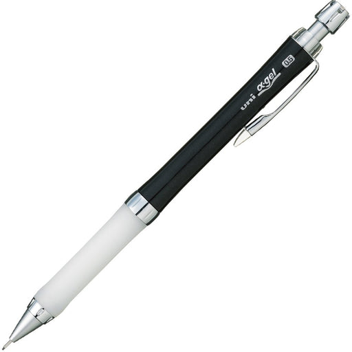 Mitsubishi Pencil Alpha Gel Slim 0.5 Mechanical Pencil in Pure Black-Kiichin - The #1 Place for Japanese Goods in Your Hand!