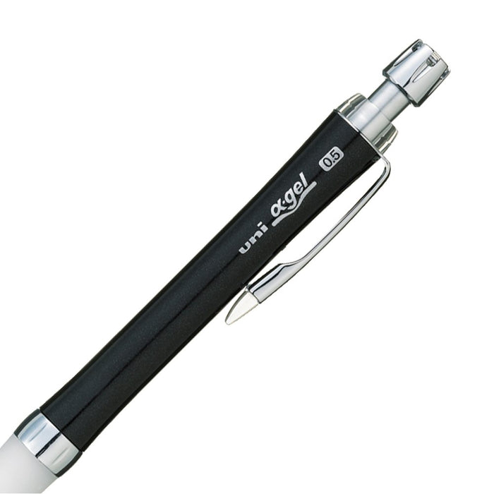 Mitsubishi Pencil Alpha Gel Slim 0.5 Mechanical Pencil in Pure Black-Kiichin - The #1 Place for Japanese Goods in Your Hand!