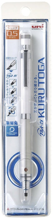 Mitsubishi Pencil Kurtoga 0.5 Mechanical Pencil High Grade White M510121P.1-Kiichin - The #1 Place for Japanese Goods in Your Hand!