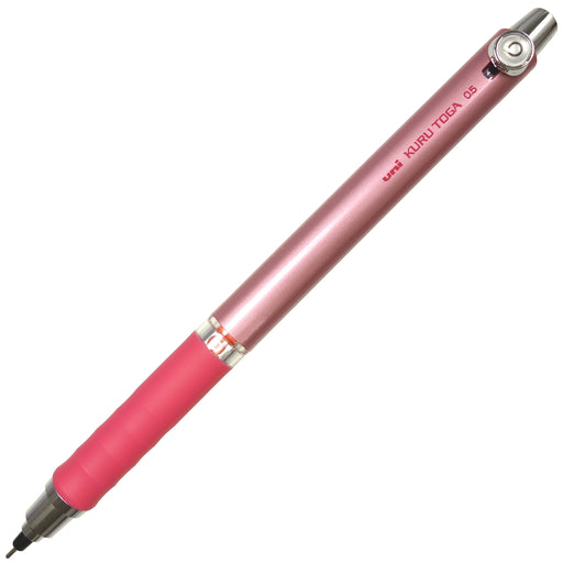 Mitsubishi Pencil Kurtoga 0.5 Mechanical Pencil with Rubber Grip in Pink-Kiichin - The #1 Place for Japanese Goods in Your Hand!