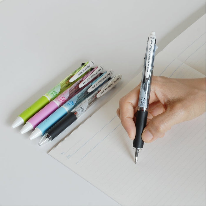 Mitsubishi Pencil Jet Stream 2&1 Multi-Function Pen 0.7mm Light Blue Easy Write-Kiichin - The #1 Place for Japanese Goods in Your Hand!