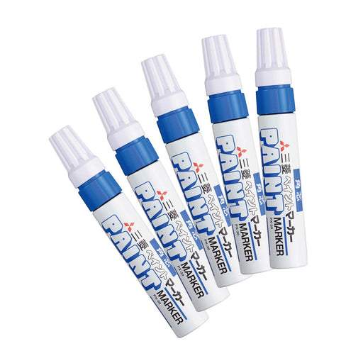 Mitsubishi Pencil Bold Blue Paint Marker - Set of 5 Px30.33 Series-Kiichin - The #1 Place for Japanese Goods in Your Hand!