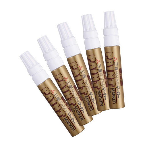 Mitsubishi Pencil Bold Gold Paint Marker 5 Pack - Px30.25 Series-Kiichin - The #1 Place for Japanese Goods in Your Hand!