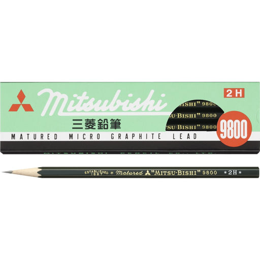 Mitsubishi Pencil 9800 2H Premium Quality Pack of 12-Kiichin - The #1 Place for Japanese Goods in Your Hand!