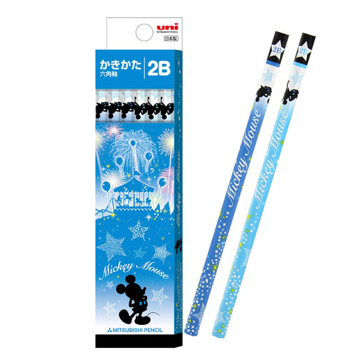 Mitsubishi Pencil Disney 2B Blue Pencils 1 Dozen Paper Box - K55932B-Kiichin - The #1 Place for Japanese Goods in Your Hand!