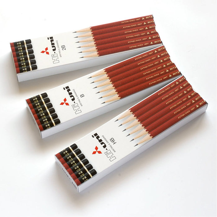 Mitsubishi Pencil High Uni K HB Paper Box Pack of 12 Pencils-Kiichin - The #1 Place for Japanese Goods in Your Hand!