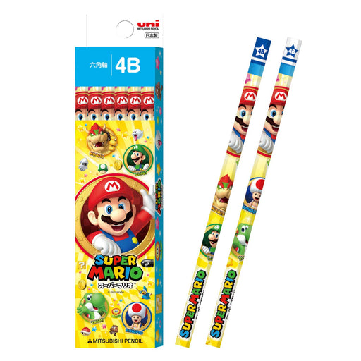 Mitsubishi Pencil Super Mario 4B - Pack of 12 in Paper Box-Kiichin - The #1 Place for Japanese Goods in Your Hand!