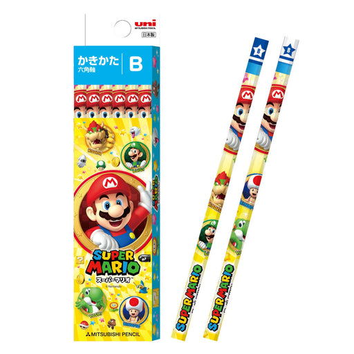 Mitsubishi Pencil Super Mario B Pack of 12 in Paper Box - K5598B-Kiichin - The #1 Place for Japanese Goods in Your Hand!