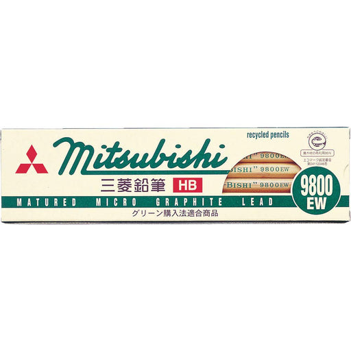 Mitsubishi Pencil 9800Ew 2B - Eco-friendly Recycled Pencils Pack of 12-Kiichin - The #1 Place for Japanese Goods in Your Hand!