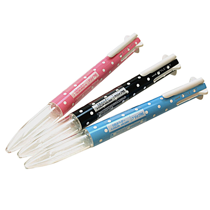 Mitsubishi Pencil - Style Fit 5-Color Holder Dot Pink Model Ue5H258D.13-Kiichin - The #1 Place for Japanese Goods in Your Hand!