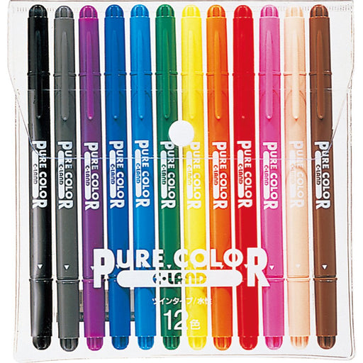 Mitsubishi Pencil 12 Colors Water Based Pure Color Pen Set-Kiichin - The #1 Place for Japanese Goods in Your Hand!