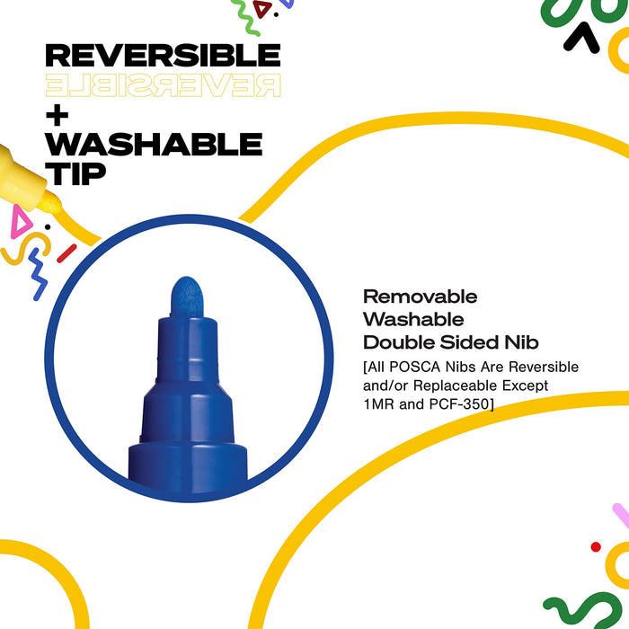 Mitsubishi Pencil 12 Colors Pc-1M.12C Posca Water-Based Extra Fine Pen Set-Kiichin - The #1 Place for Japanese Goods in Your Hand!