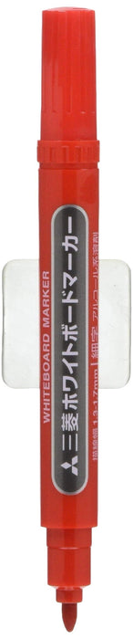 Mitsubishi Pencil Fine Point Red Whiteboard Marker Round Lead Pack of 10-Kiichin - The #1 Place for Japanese Goods in Your Hand!