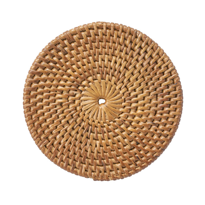 Muji Coaster Round 10cm Diameter Mda26Y0S Durable Wood Finish