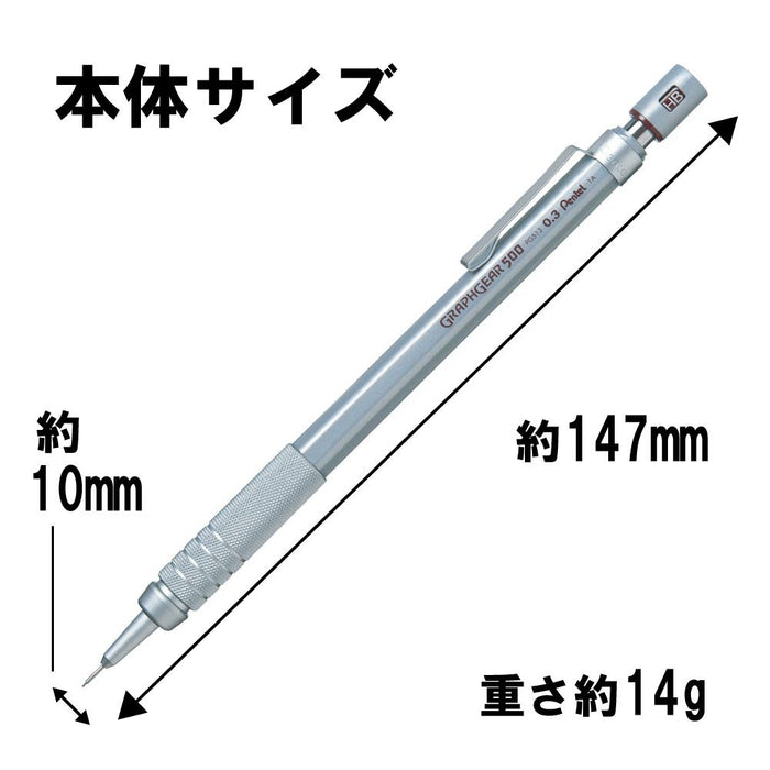Pentel Graph Gear 500 Mechanical Pencil 0.3mm Precision - PG513 Model-Kiichin - The #1 Place for Japanese Goods in Your Hand!