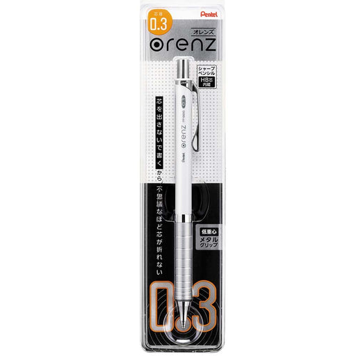 Pentel Orens Xpp1003G-W 0.3 White Mechanical Pencil with Metal Grip-Kiichin - The #1 Place for Japanese Goods in Your Hand!