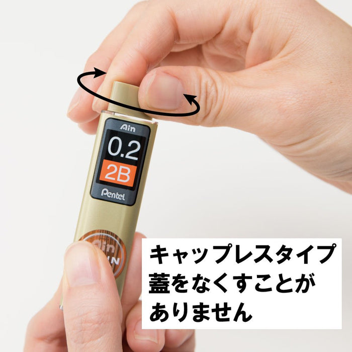 Pentel Ein Stein Mechanical Pencil Lead Refill 0.2 2B 3 Pieces-Kiichin - The #1 Place for Japanese Goods in Your Hand!