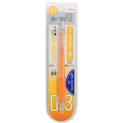 Pentel 0.3mm Mechanical Pencil with Orange Rubber Grip and Orange Shaft-Kiichin - The #1 Place for Japanese Goods in Your Hand!