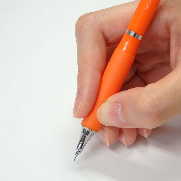 Pentel 0.3mm Mechanical Pencil with Orange Rubber Grip and Orange Shaft-Kiichin - The #1 Place for Japanese Goods in Your Hand!